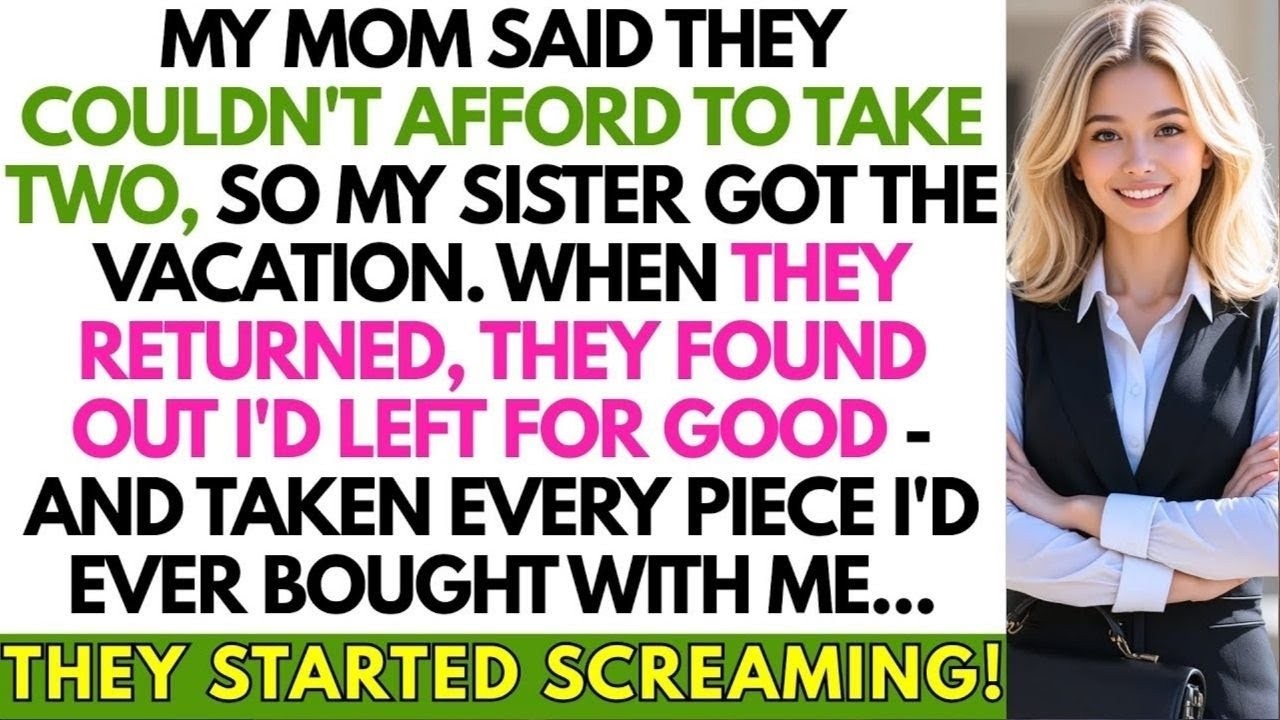My Mom Said They Couldn’t Afford Two Tickets. So My Sister Got The Vacation—When They Came Back…