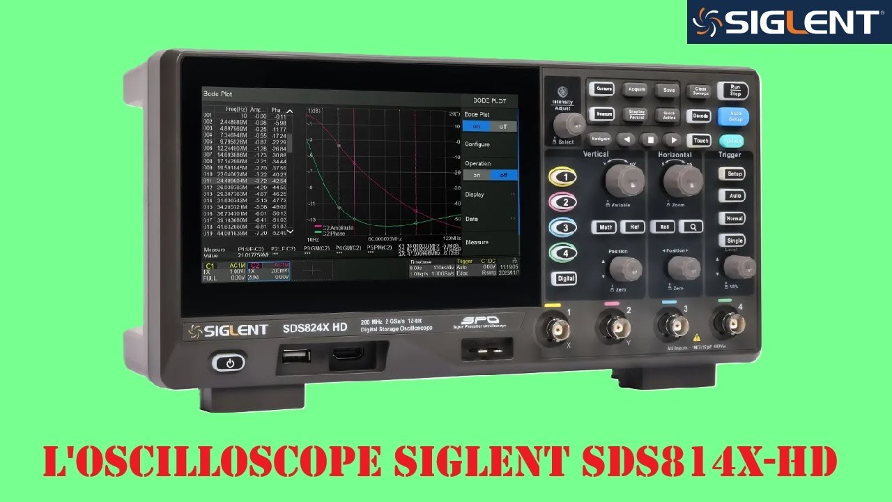 Cyrob : Premier contact avec l'oscilloscope Siglent SDS814X-HD