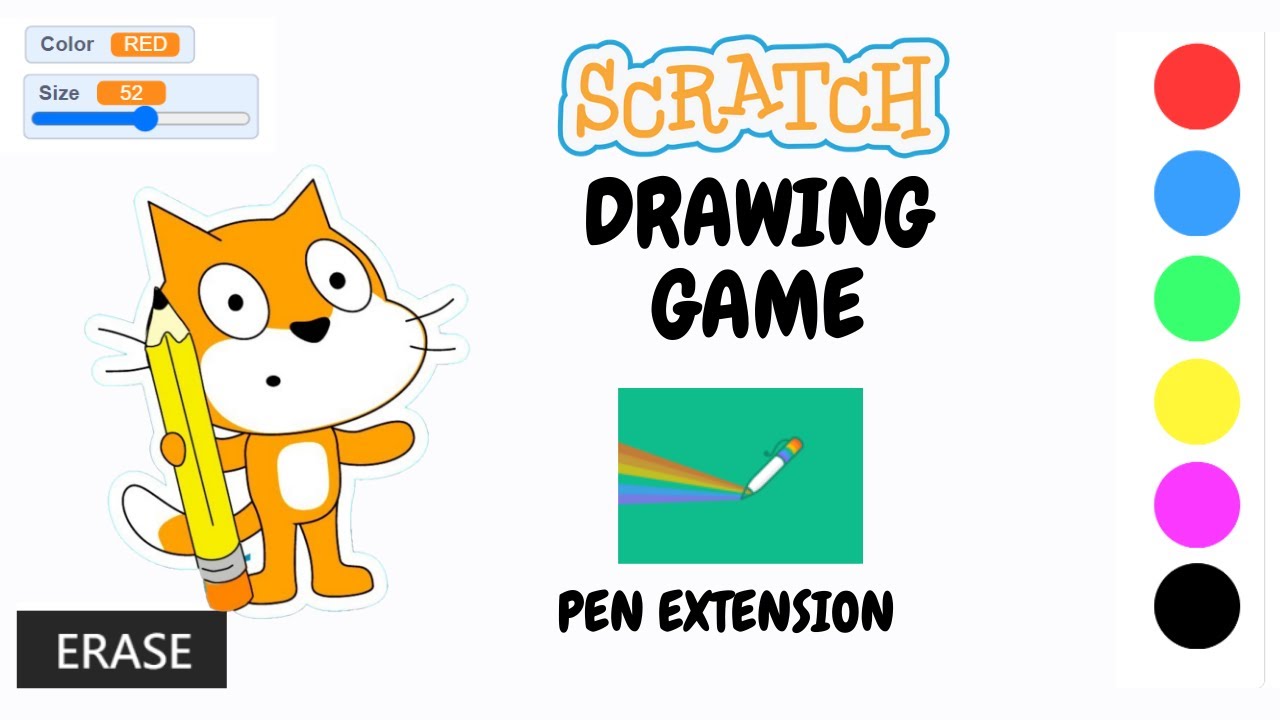 Учебное пособие по Scratch | Как создать игру-рисовалку в Scratch 3.0 | Расширение Scratch | Scra...