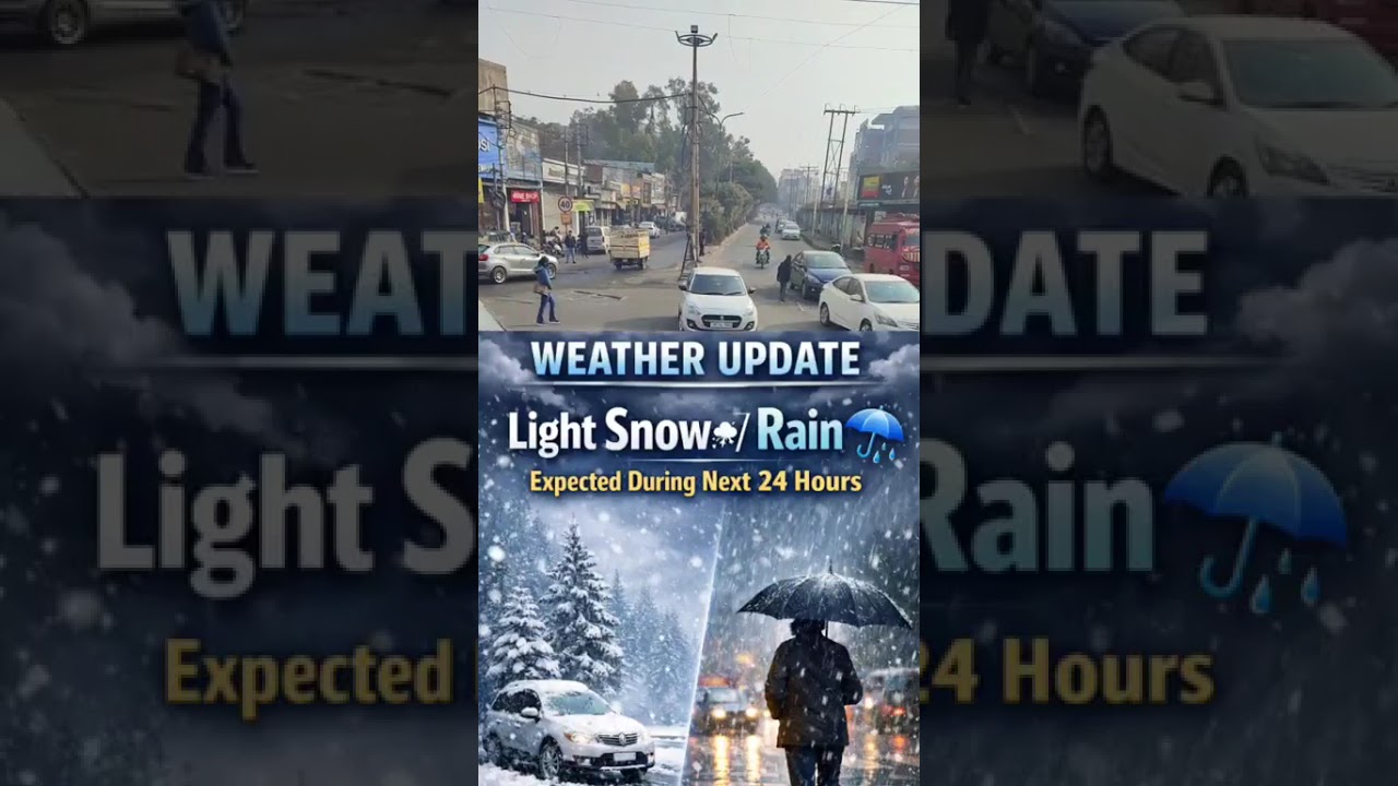 Weatherupdate:Light Snow / Rain Expected During Next 24 Hours