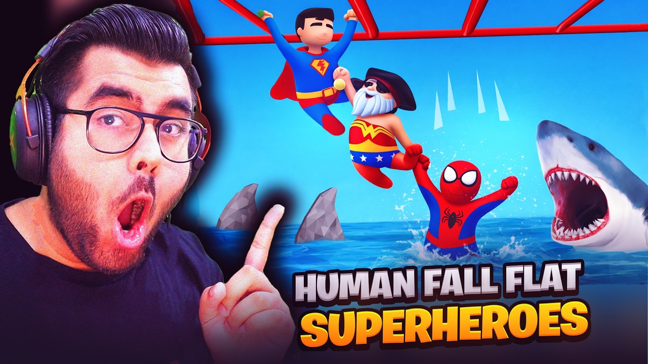 😂 Spiderman Vs Superman!! | Human Fall Flat 😂 | Hitesh KS