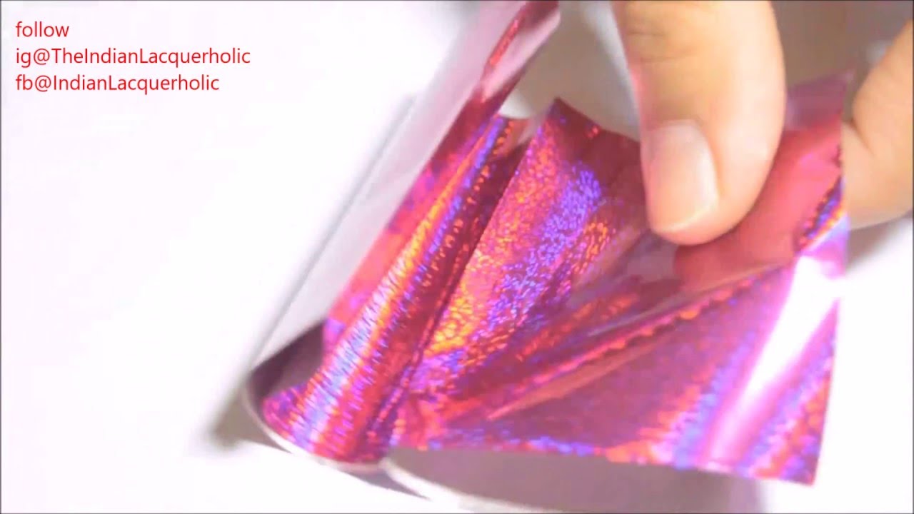 ILH-NailFoils- How to use nail foils without glue? DIY nailart-Foil Nailart
