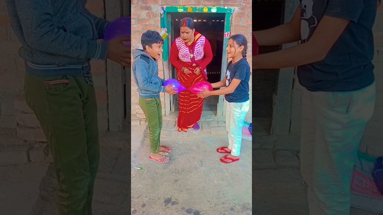 Daddy Solves siblings Balloon problem 🎈🤣😜😝😜
