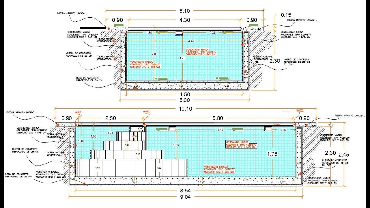 Robot Structural Analysis Professional Tutorial Swimming Pool Design including the RC detailing