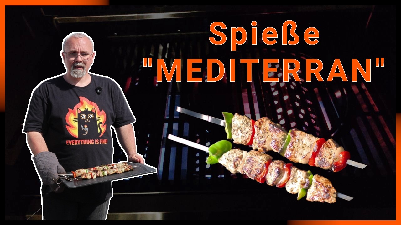 Mediterrane Fleischspieße vom Grill - Einfaches Rezept zum Nachmachen