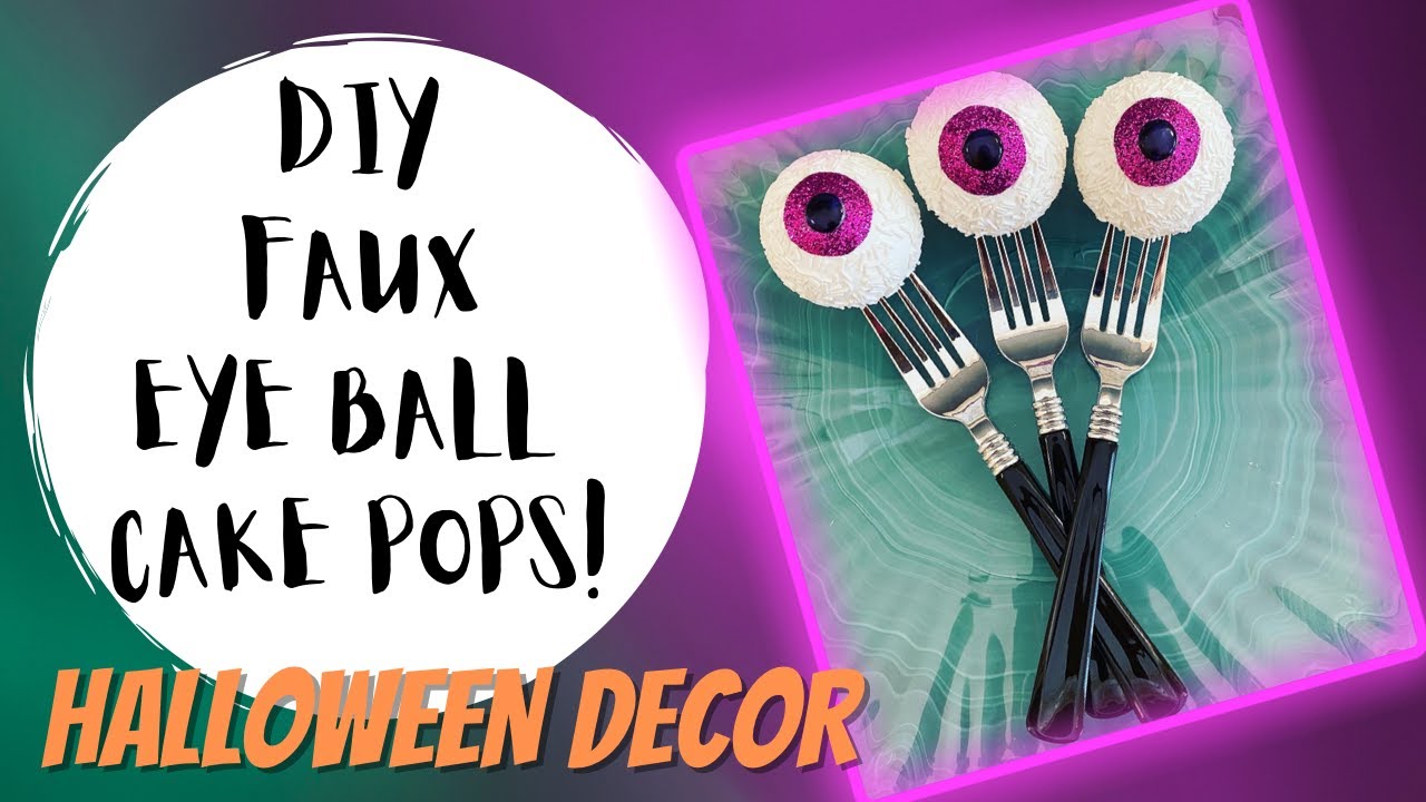 Faux Halloween Cake Pop DIY