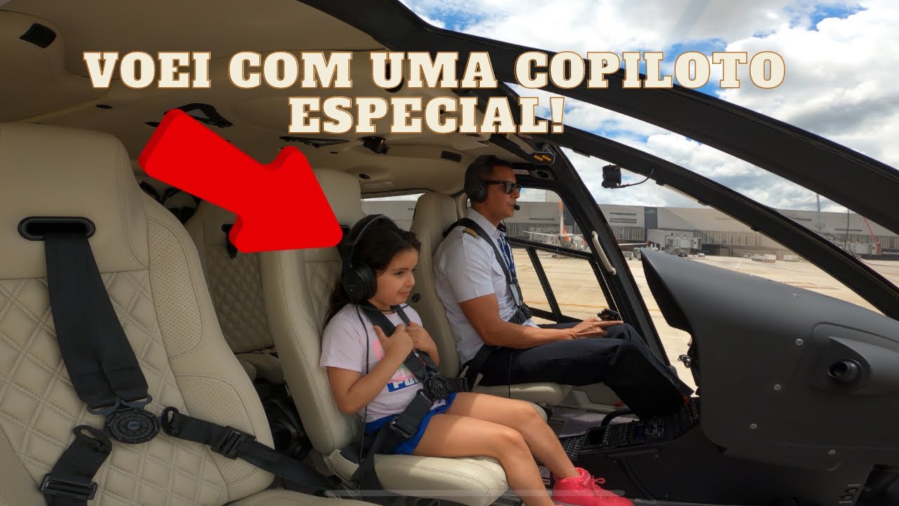 Tempo ruim! Pousei no Aeroporto. Ganhei uma copiloto no translado do Helicóptero ! Fonia! 