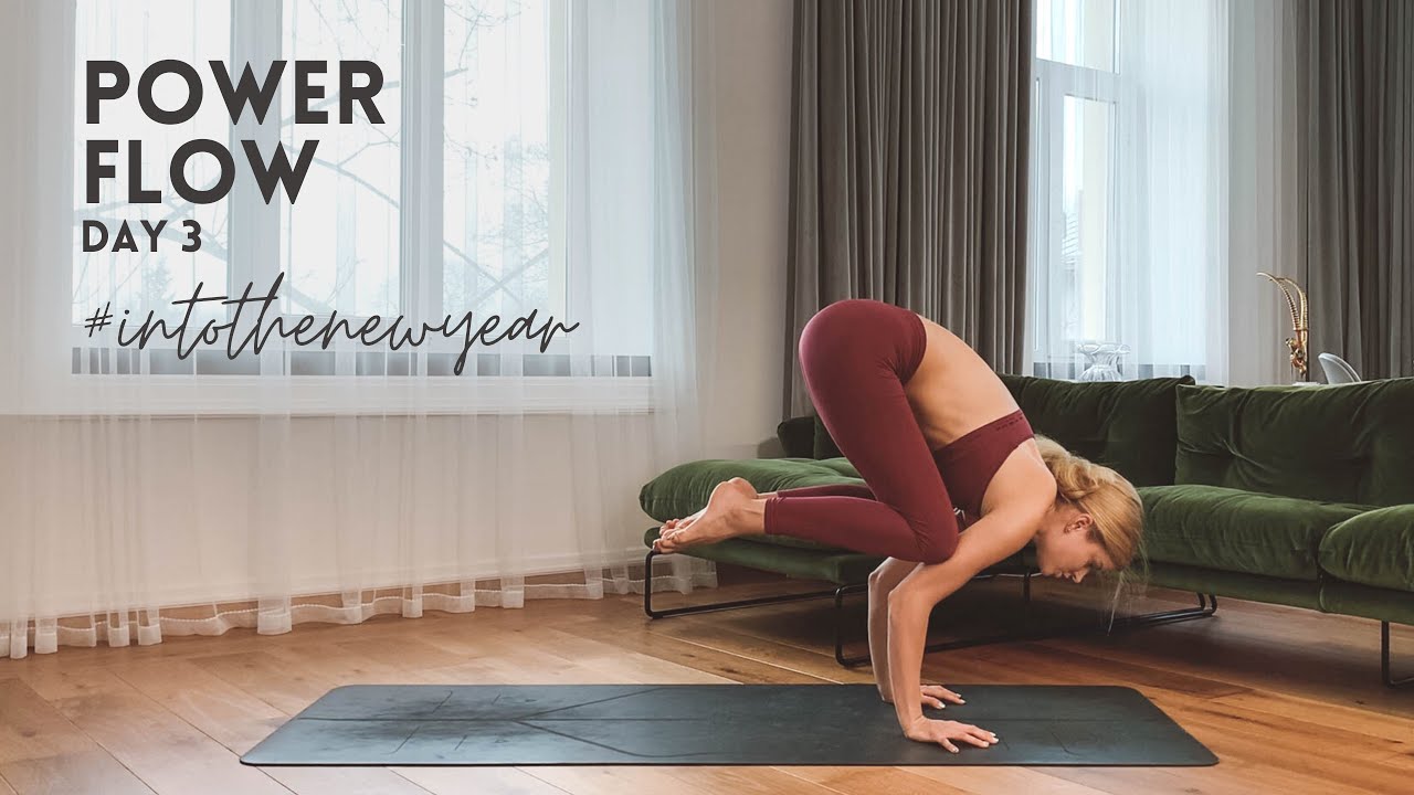 DAY 3: #intothenewyear Yoga Challenge - POWER FLOW | Yoga By Lina