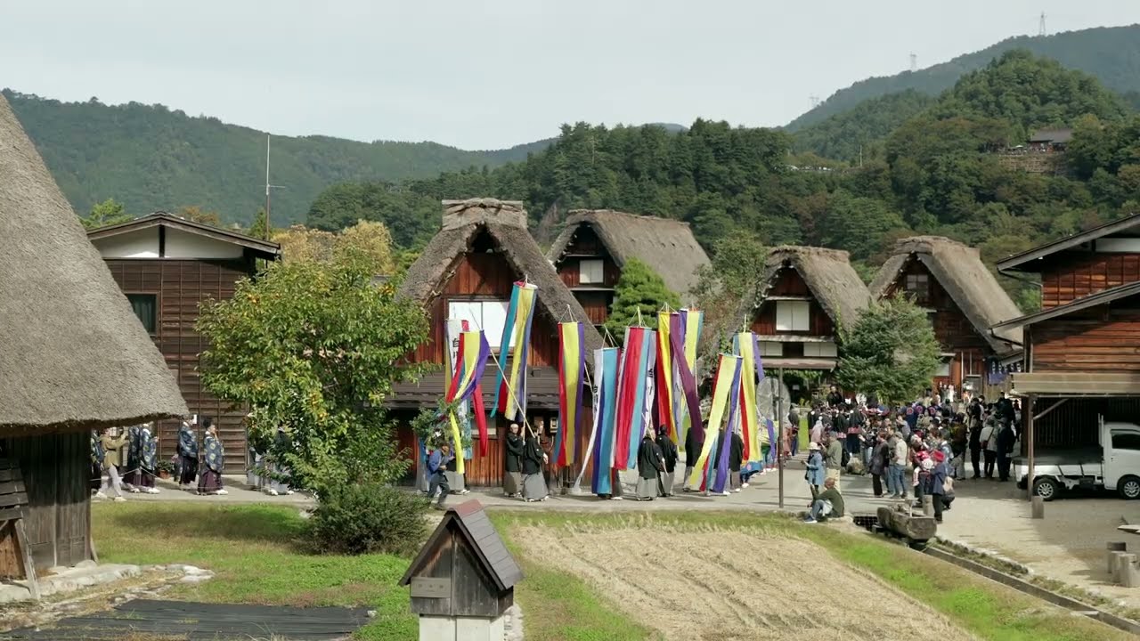 314.どぶろく祭り1014 村廻り1_Shirakawa-go movie images - Autumn | Shirakawa village, Japan