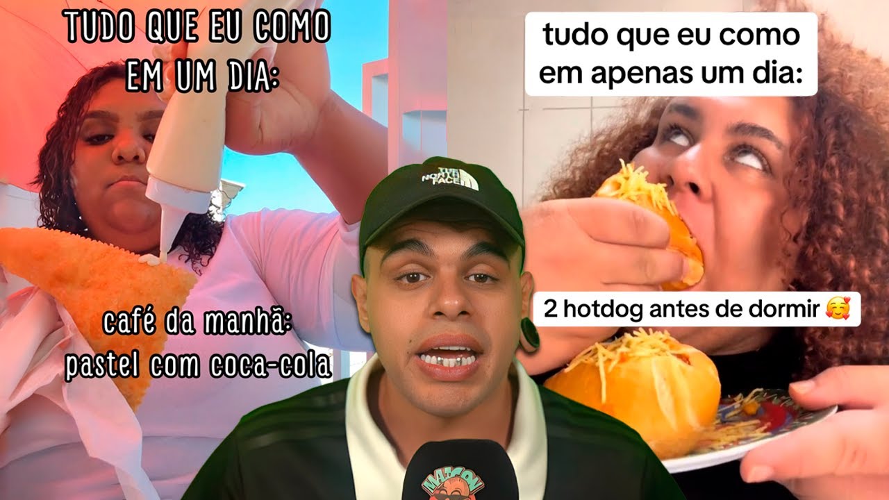 os bizarros vídeos de 'tudo que eu como em um dia'