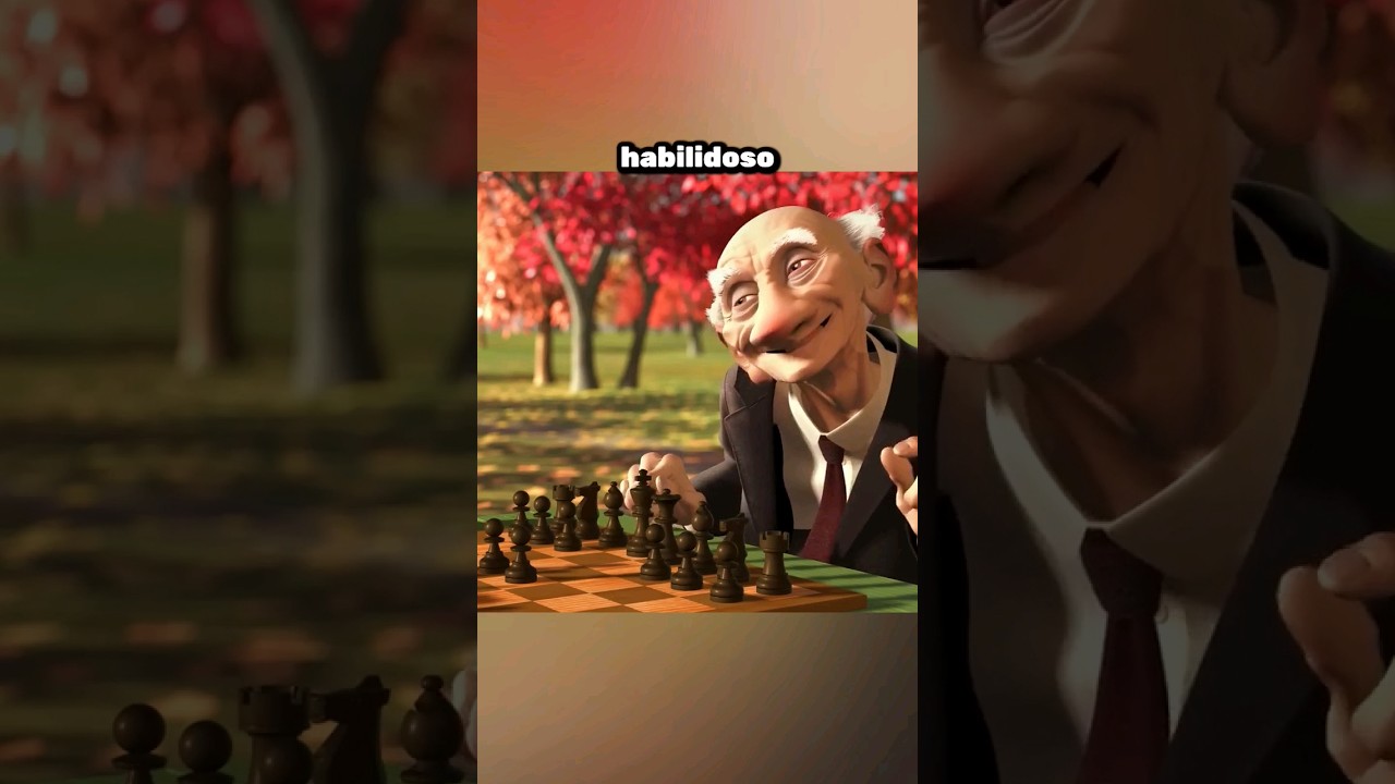👴 Este viejo est&aacute; jugando ajedrez solo... #shorts