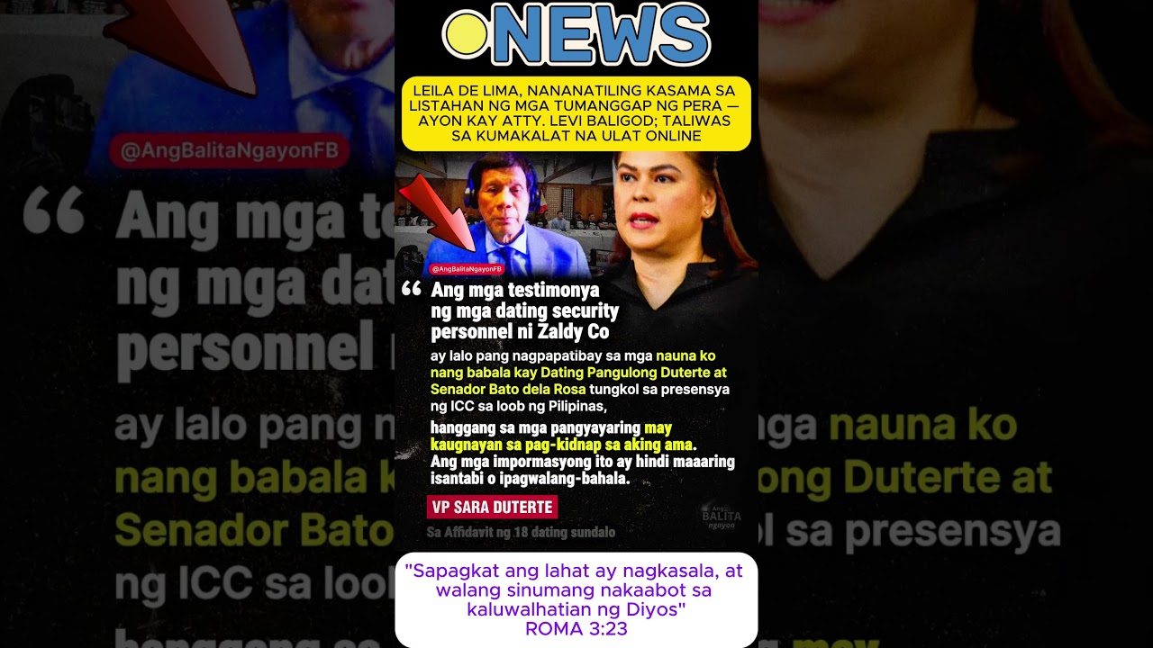 LEILA DE LIMA, NANANATILING KASAMA SA LISTAHAN NG MGA TUMANGGAP NG PERA &mdash;
