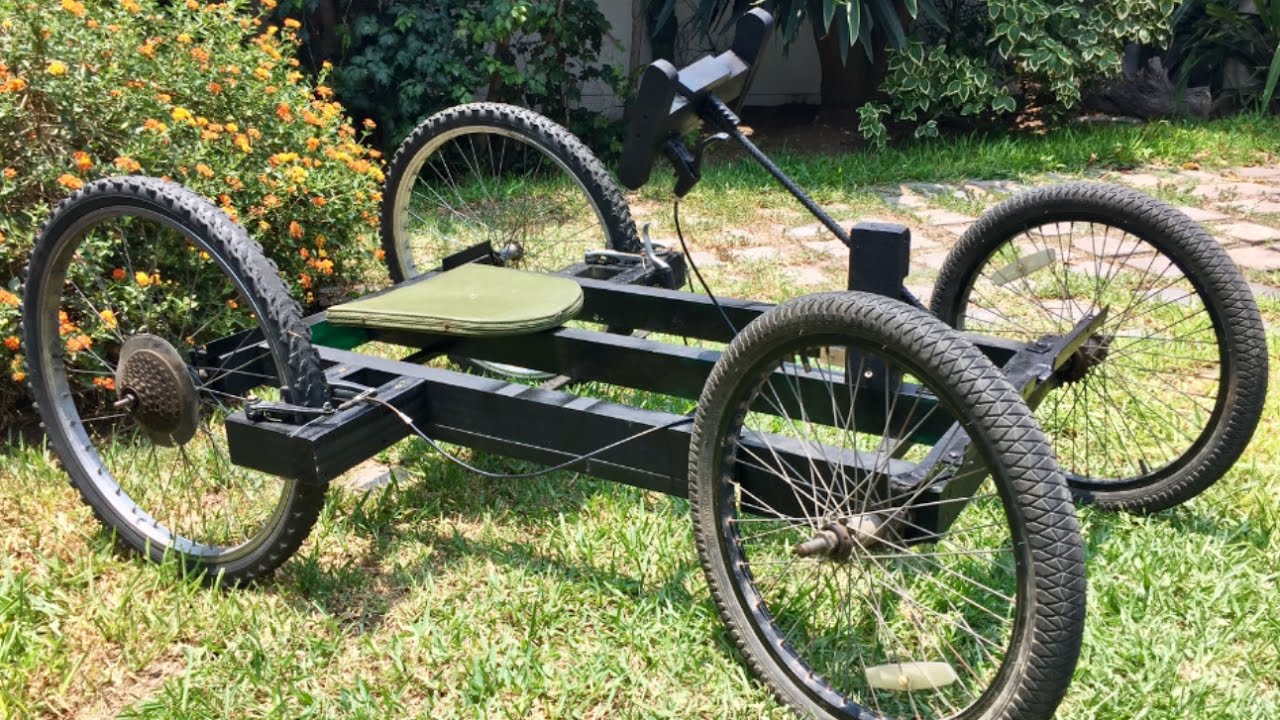 Construyendo mi propio carro Kart casero con llantas y frenos de bicicleta!!