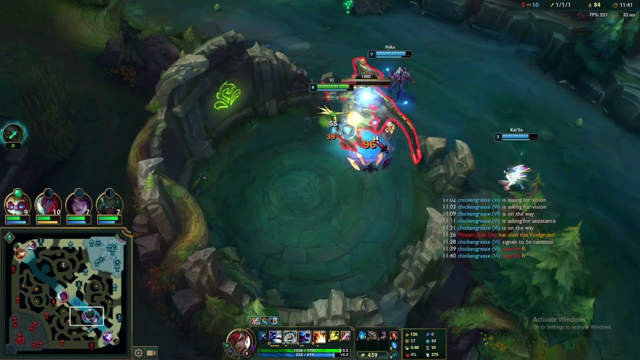 Vi vs Lee Sin (Silver 4 jungle gameplay)
