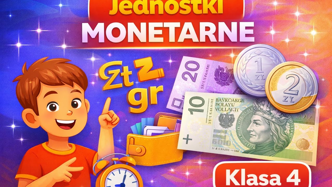 Jednostki monetarne. Złotówki i grosze. Klasa 4 