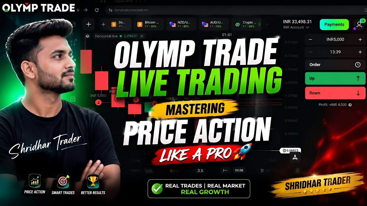 🔥 Olymp Trade Live Trading | Mastering Price Action Like a Pro 🚀 | Shridhar Trader ⭐