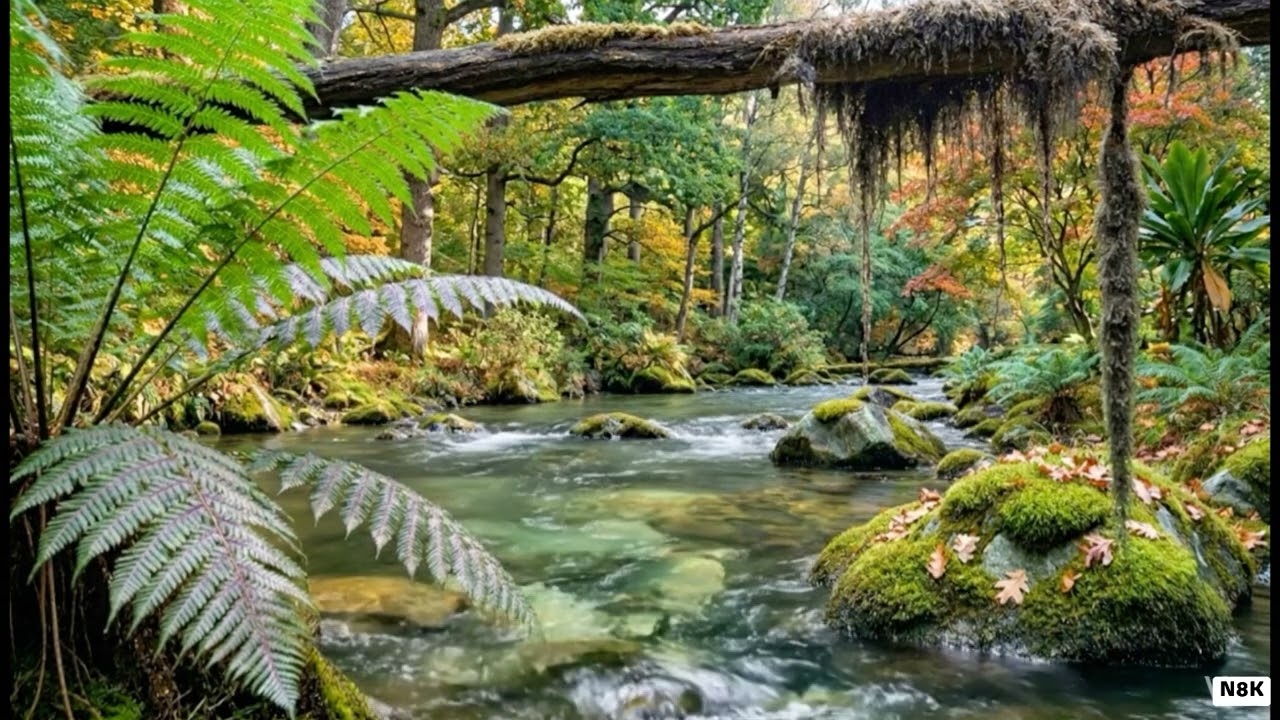 Relax Your Soul: Magical Forest and Water Sound Therapy 🌿 432Hz (4K)