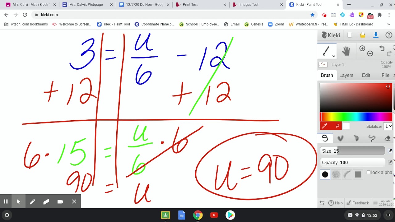 Solving Two-Step Equations