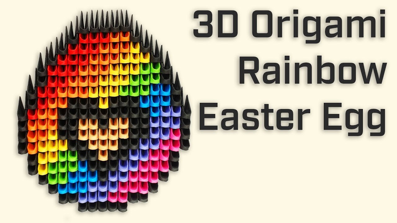 Rainbow Easter Egg - 3D Modular Origami [ How to Make - Showcase ]