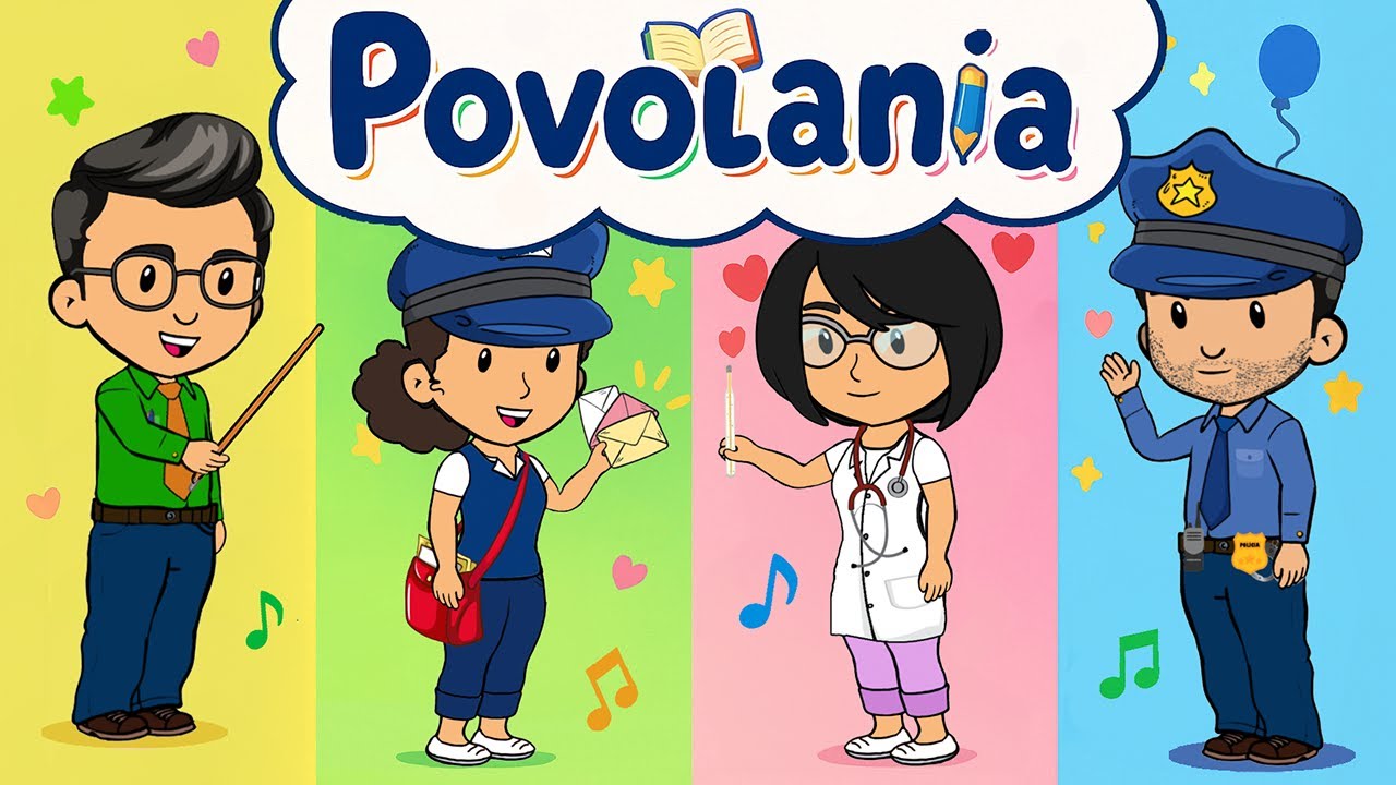 Povolania (Štúdiová verzia) | Pieseň o zamestnaniach | Pesničky pre deti | Náučné | Po slovensky