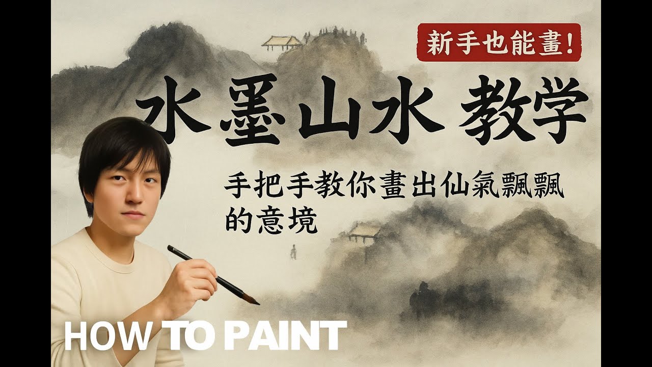 How to Paint Chinese Ink Landscape | Shan Shui for Beginners (潑墨山水入門教學)