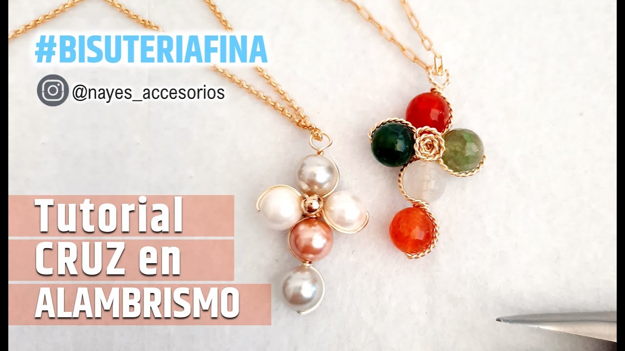 COMO HACER CRUZ CON ALAMBRE 🌺 TUTORIAL NIVEL INICIAL (BISUTERIA CON ALAMBRE) ALAMBRISMO FACIL /DIY