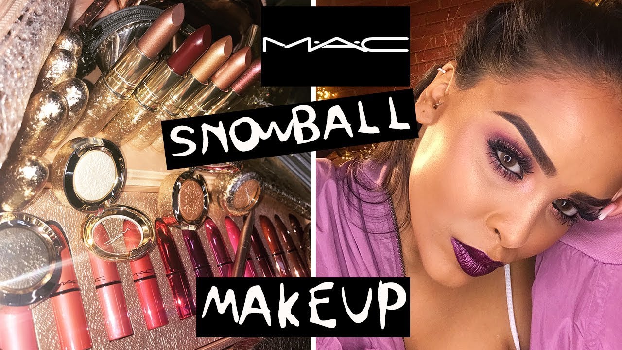 MAC SNOWBALL XMAS PURPLE MAKEUP LOOK| NikkisSecretx