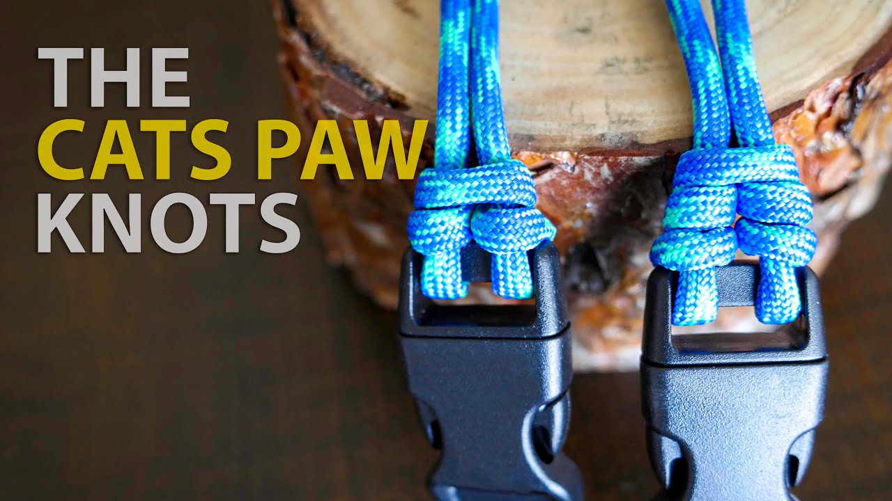 How to tie the Cats Paw and Double Cats Paw knots | Paracord Knots