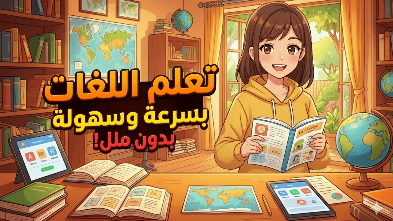 كيف تتعلم اي لغة بسرعة .. وبسهولة وبدون ملل