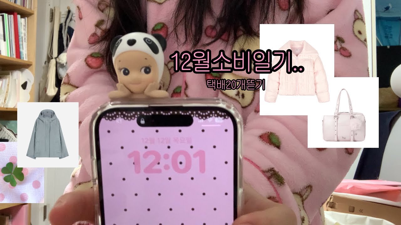 12월소비일기 . . 택배 20개 까기 🎶 / 위시 청산 • 아이당 스쿨백 • 클리시어 니트패딩 • 타입서비스 코트 • 핀쿠노마루 / 올영세일 기념 화장품 쇼핑 🪽