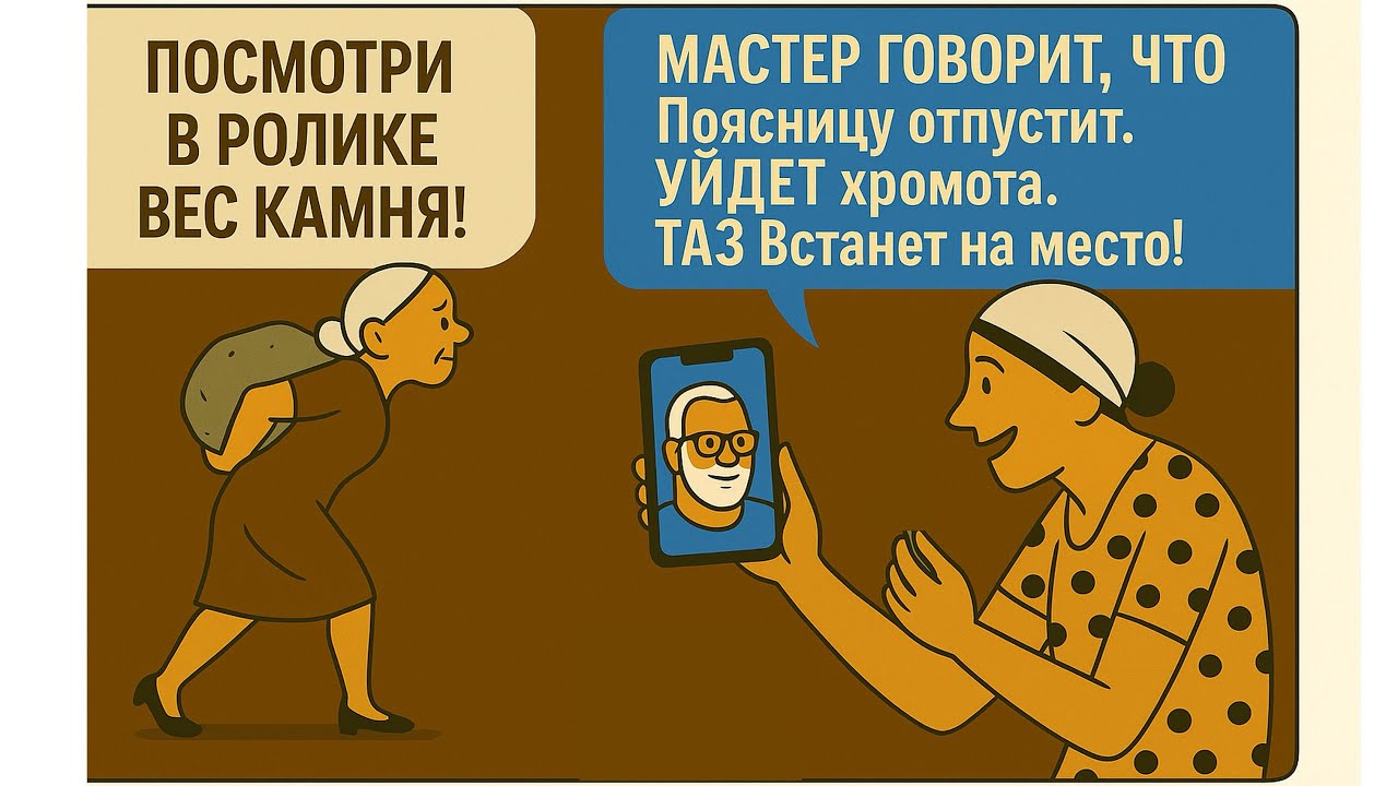Поясницу отпустит СРАЗУ. Уйдет хромота. Таз встанет на место 👍