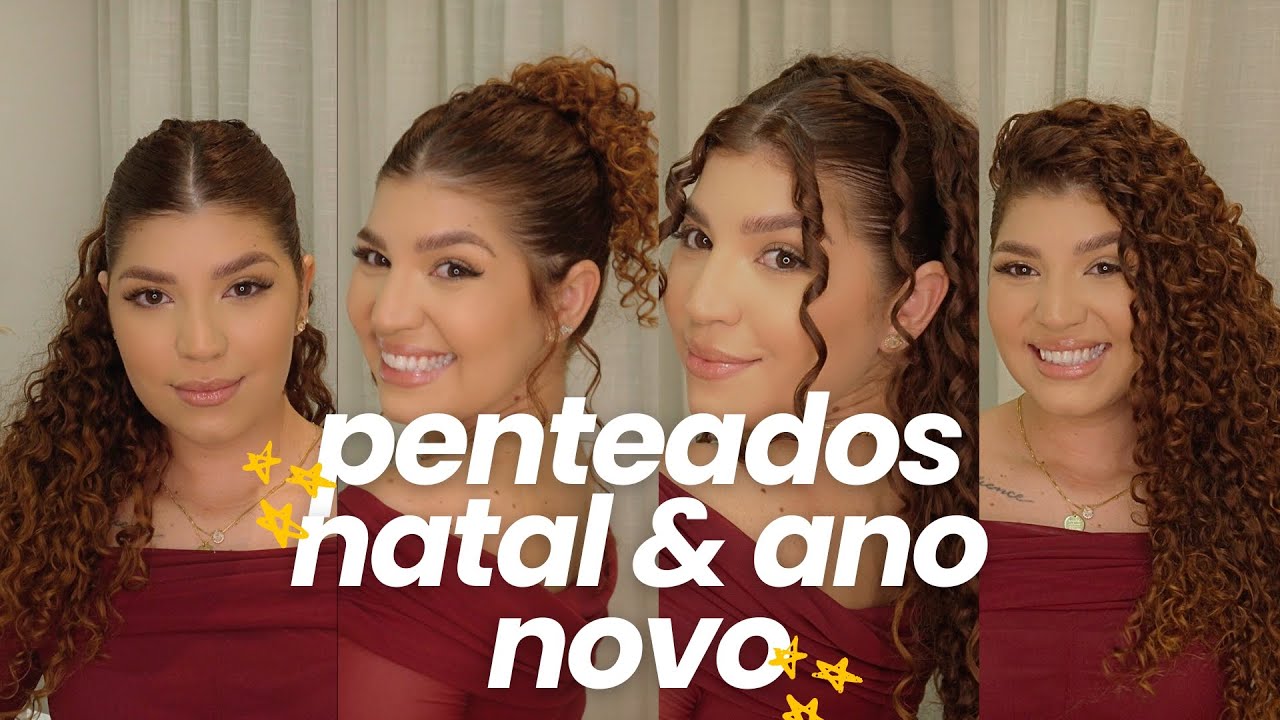 PENTEADOS PARA NATAL & ANO NOVO *cabelo cacheado* | por Jessica Melo