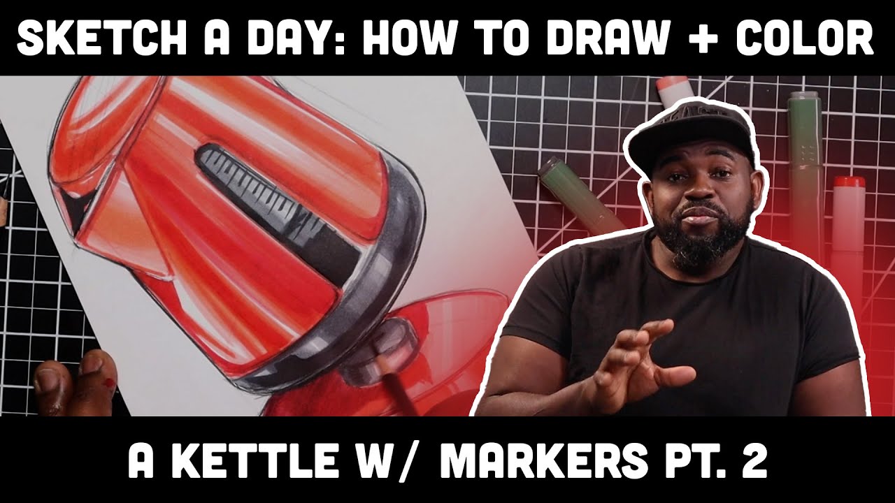 Sketch A Day: How to Draw - Copic Marker Tips (Kettle)