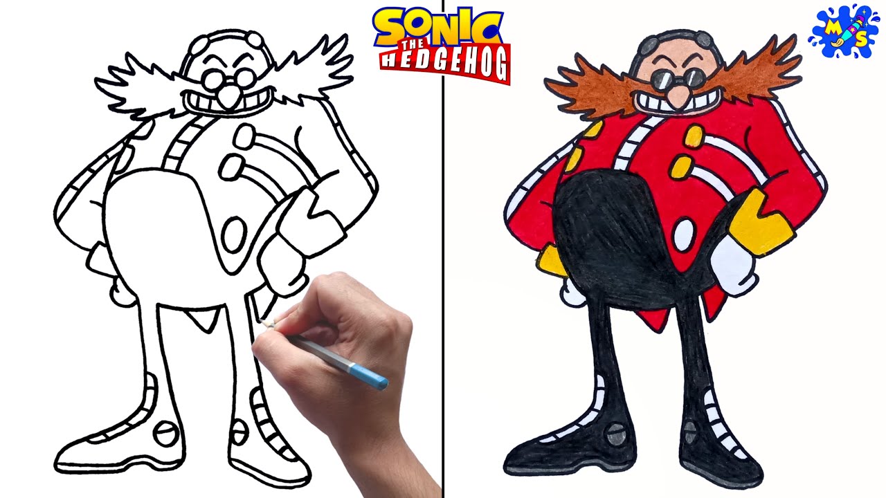 How to draw Doctor Eggman Step by Step || Sonic the hedgehog