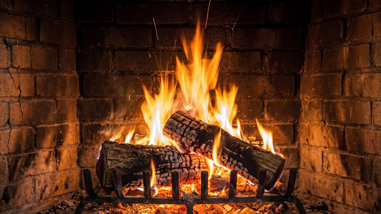 🔥 Fireplace Classic 4K. Cozy Fire with Crackling Fireplace Sounds. Fireplace 4K UHD