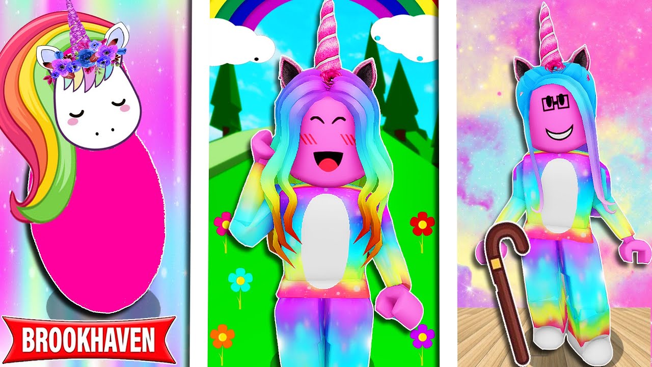 CICLO DE VIDA DE UM UNICÓRNIO| Historinhas Brookhaven Roblox | Bibi e Lud