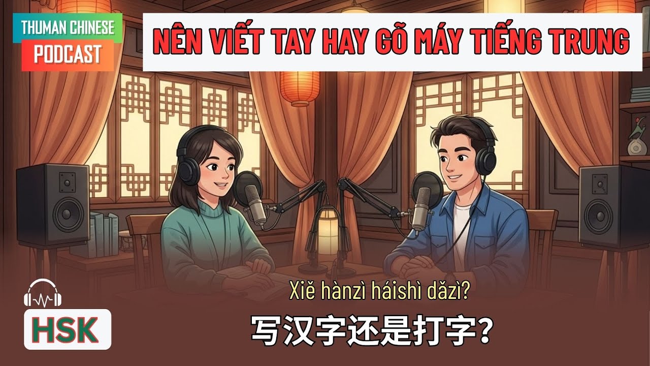 Luyện Nghe Hội Thoại Tiếng Trung | 写汉字还是打字 | Chinese Daily Posdcast