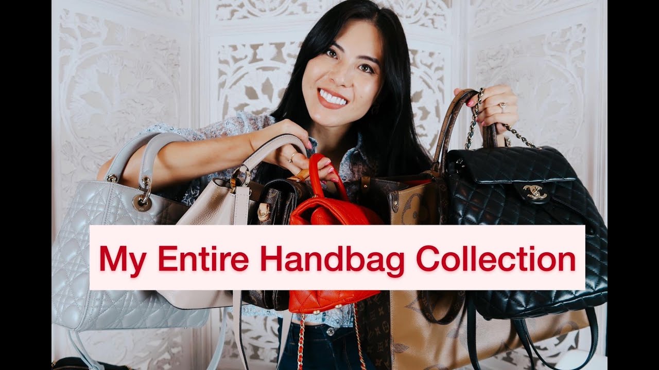 MY ENTIRE HANDBAG COLLECTION WITH MODELLING SHOTS: Chanel, LV, Dior, YSL, Fendi, Gucci and etc
