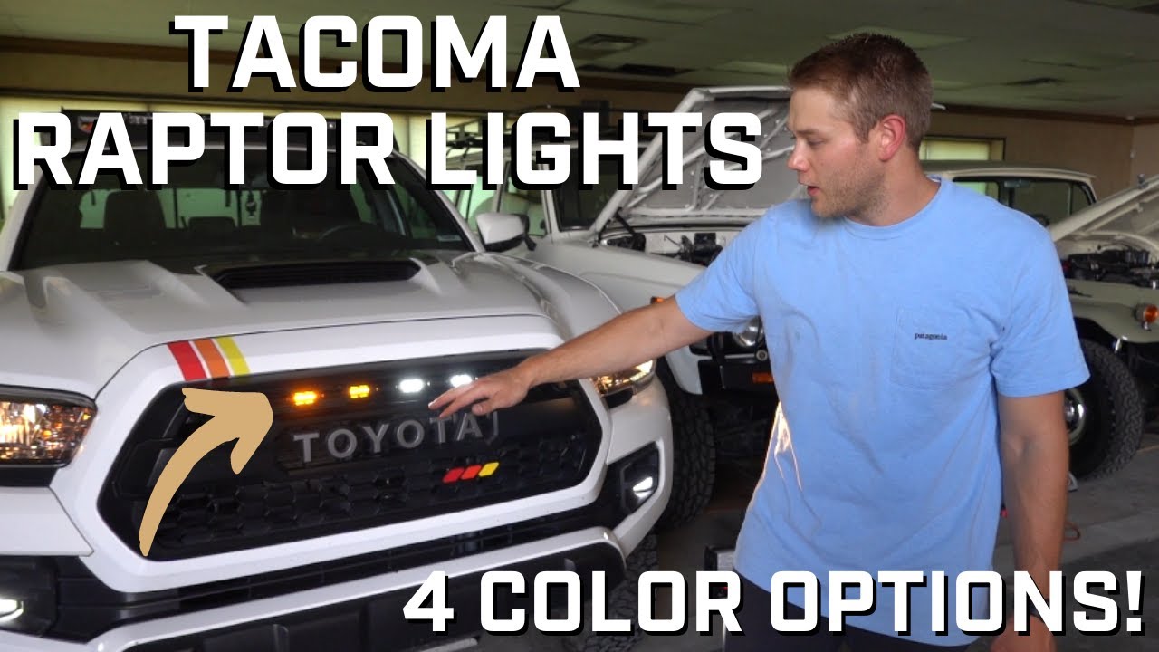 Tacoma Raptor Lights Install. 4 COLOR OPTIONS!