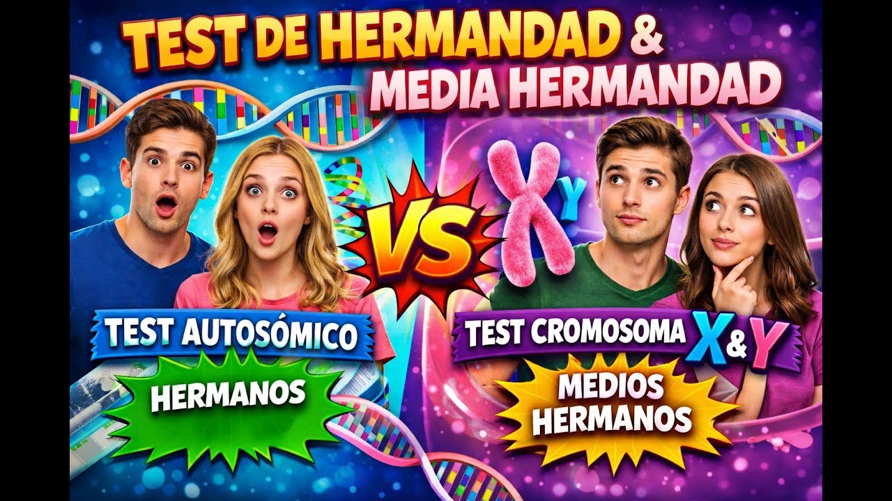 Test de Hermandad y Media Hermandad | Test Autosómico vs Cromosoma Y/X explicado - ADN Hermandad