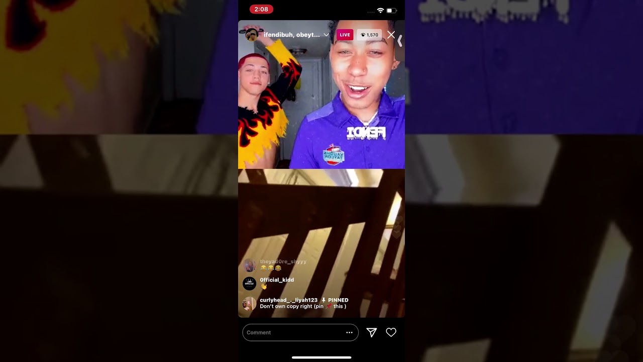 Fendi and Ace B King flirt on Live 1/7/2021