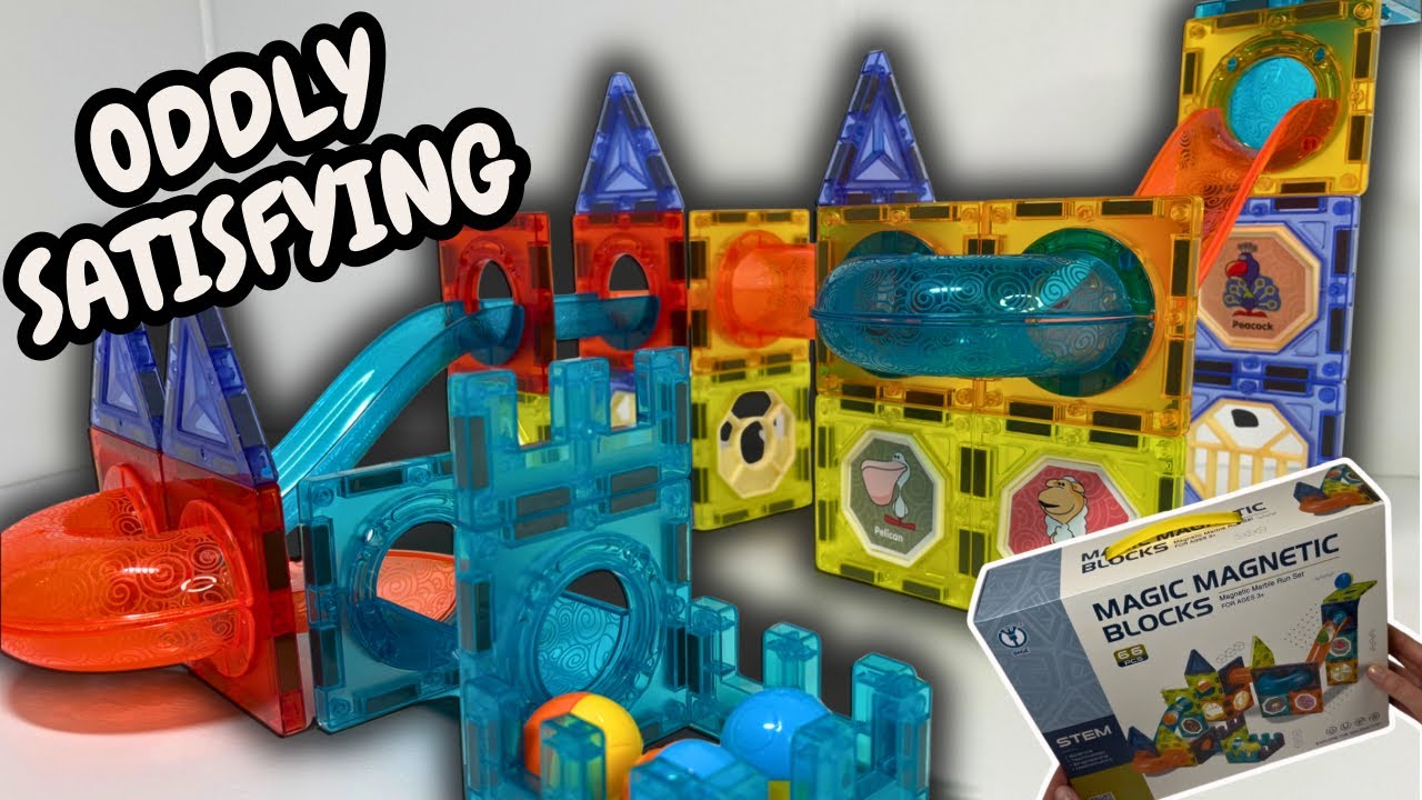 ODDLY SATISFYING Magnetic Tiles Unboxing 😍 Watch Before You Sleep