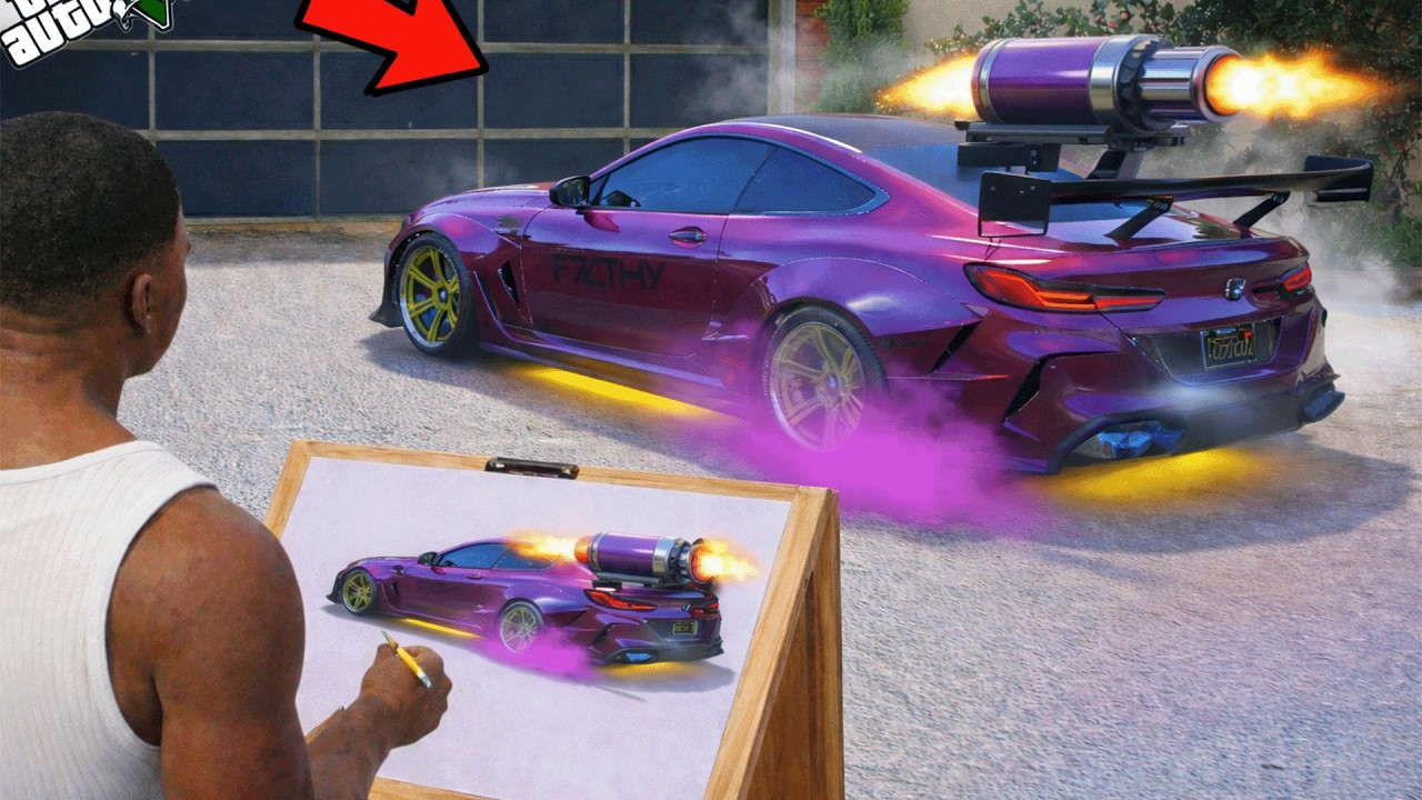 GTA 5 - Franklin Repairs and Modifies the Best Super Car | B M W Super Car