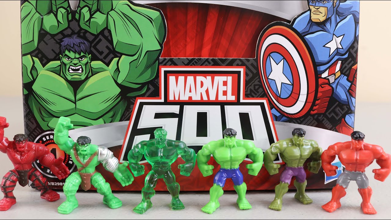 My Entire Collection Of Marvel 500 Series 1 - 5 Action Figures - Hulk - Red Hulk - Spider-Man