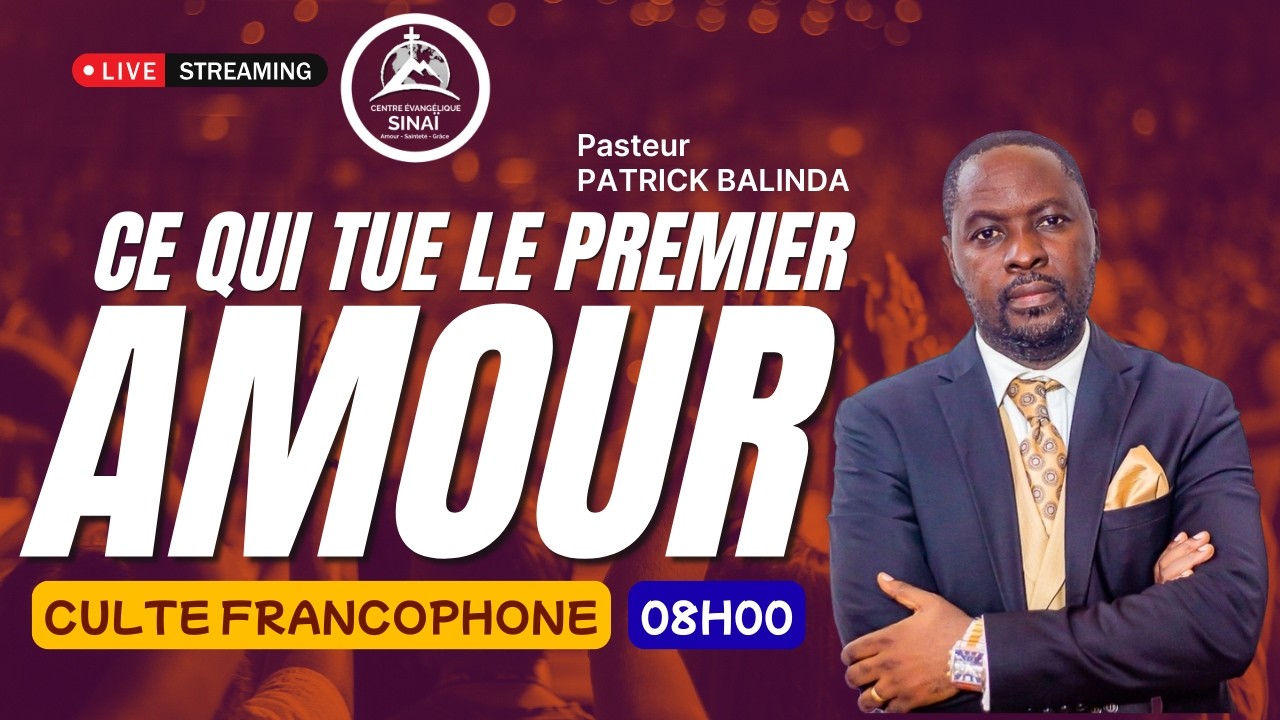 DIMANCHE LE 08/02/2026🔴LIVE/ CULTE FRANCOPHONE🟠 THEME : CE QUI TUE LE PREMIER AMOUR