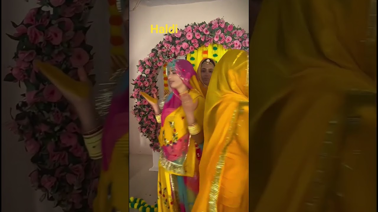 haldi rasam.       #trending #marwadi #rajasthani #wedding #haldi #geet #haldiceremony  #haldigeet
