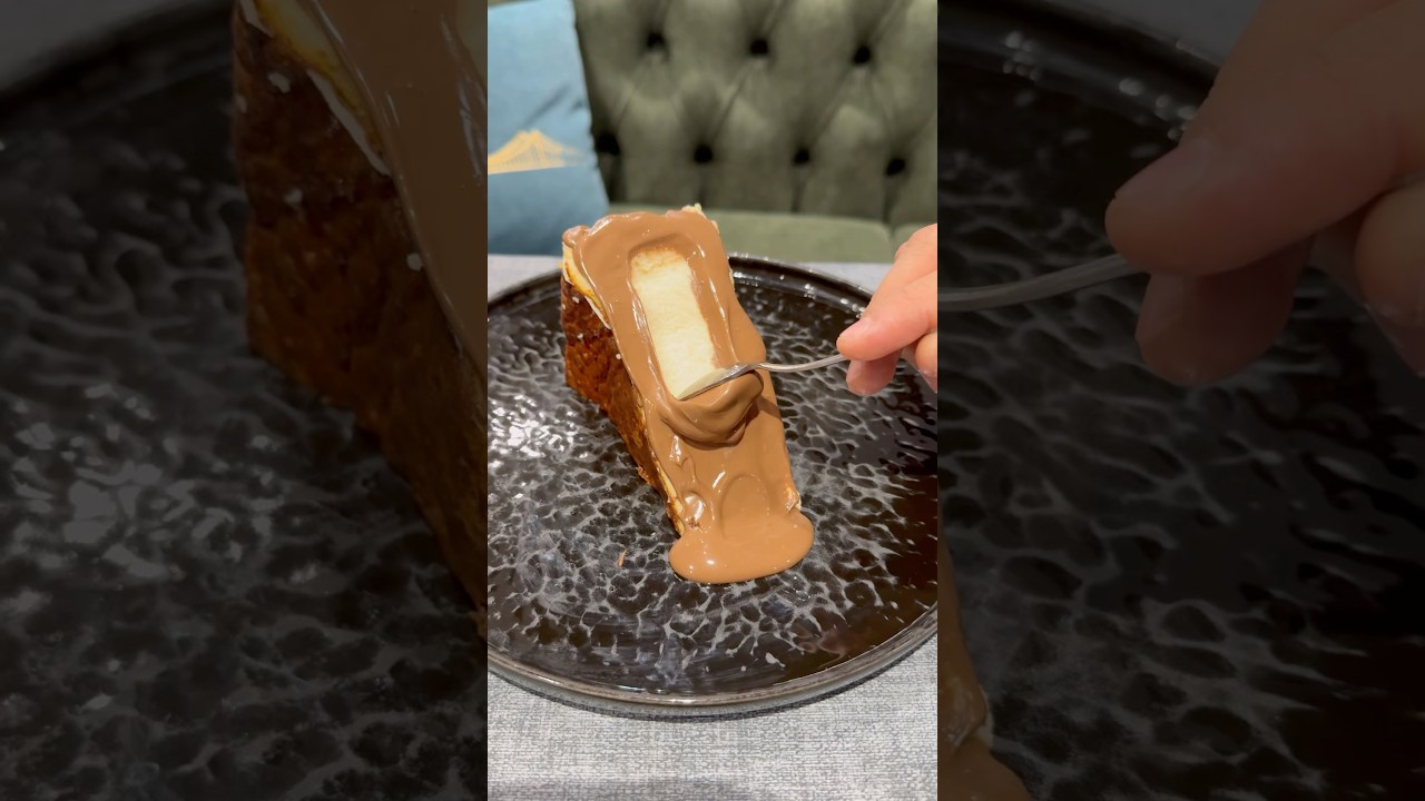 SanSebastian tortining o&lsquo;ziga xos tami va qaymoqli tuzilmasidan bahramand bo&lsquo;ling #food #cheesecake