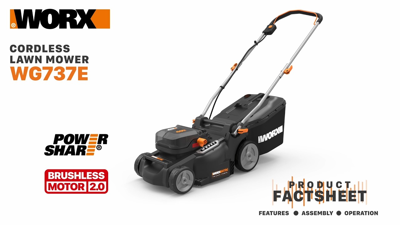 Worx WG737E Cordless 37cm Lawn Mower - Factsheet - WORX UK