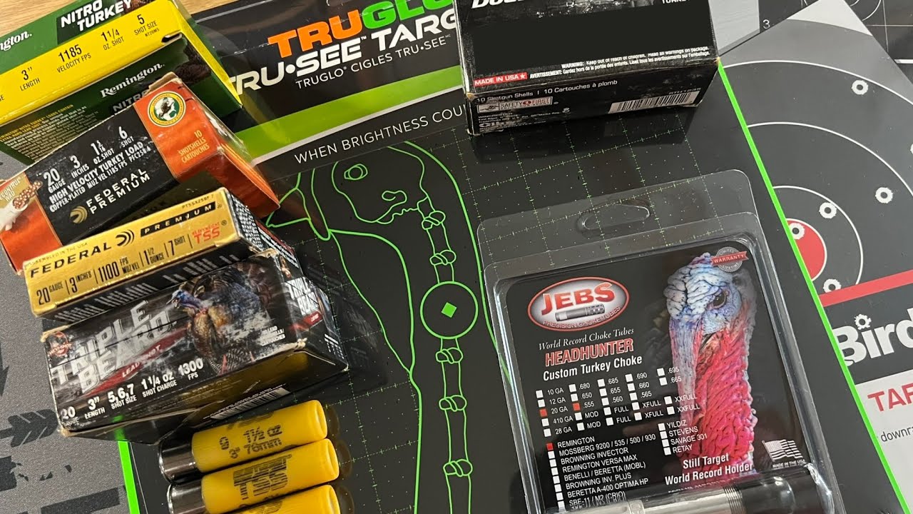Jebs Headhunter .555 Turkey Choke | 5 20g Loads At 30 & 60 Yards | Which load performs better??