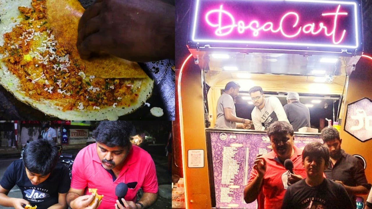 Dosais from 20₹ to 99₹ | Street cart sells crispy and tasty dosais for all budgets